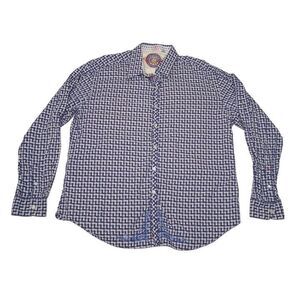 Robert Graham Men's 2XL Shirt Plaid Button Up Long Sleeve‎ 100% Cotton